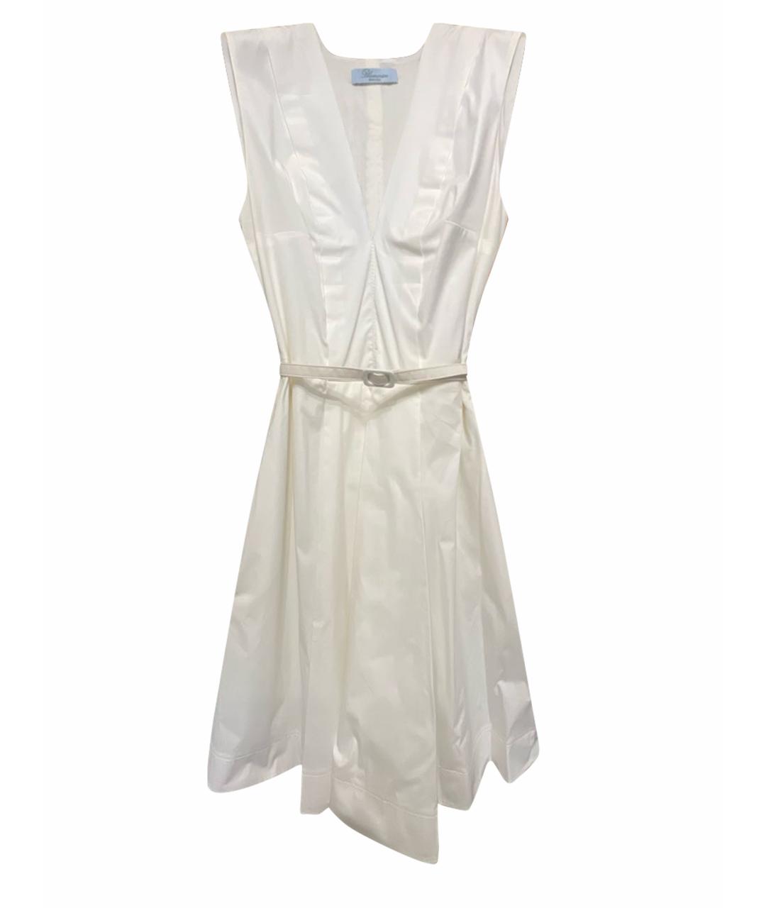 BLUMARINE Белое хлопковое повседневное платье, фото 1
