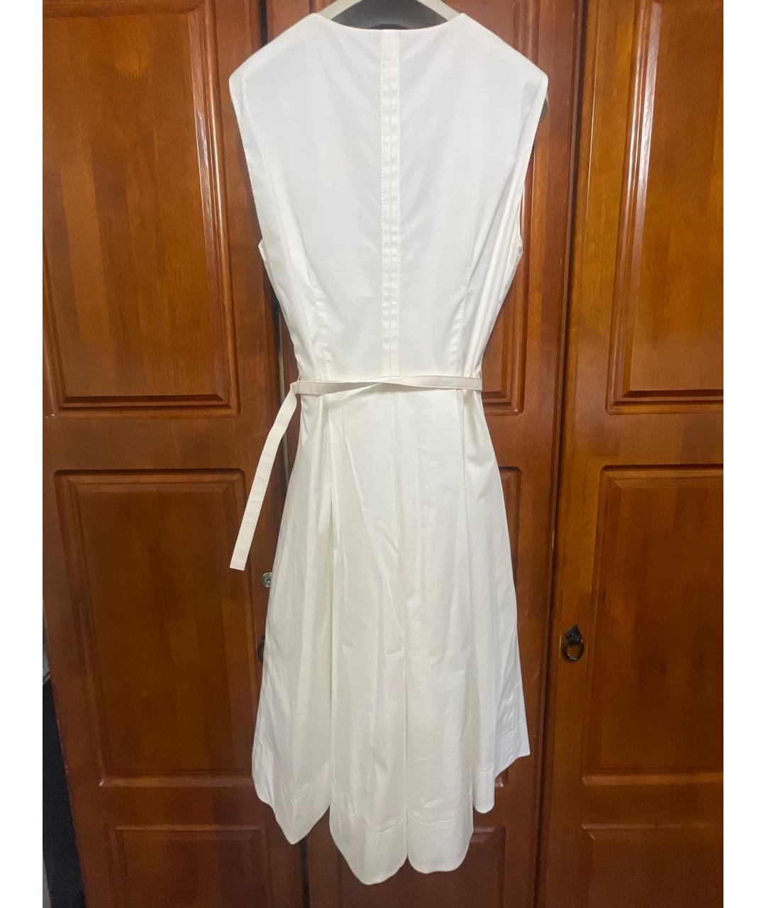 BLUMARINE Белое хлопковое повседневное платье, фото 2