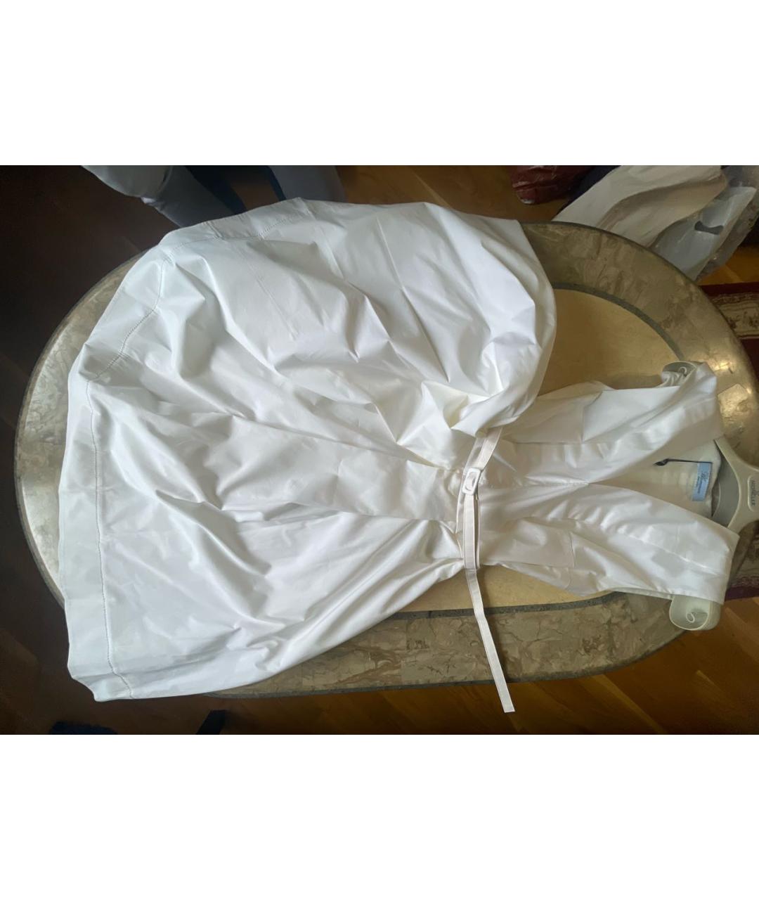 BLUMARINE Белое хлопковое повседневное платье, фото 7