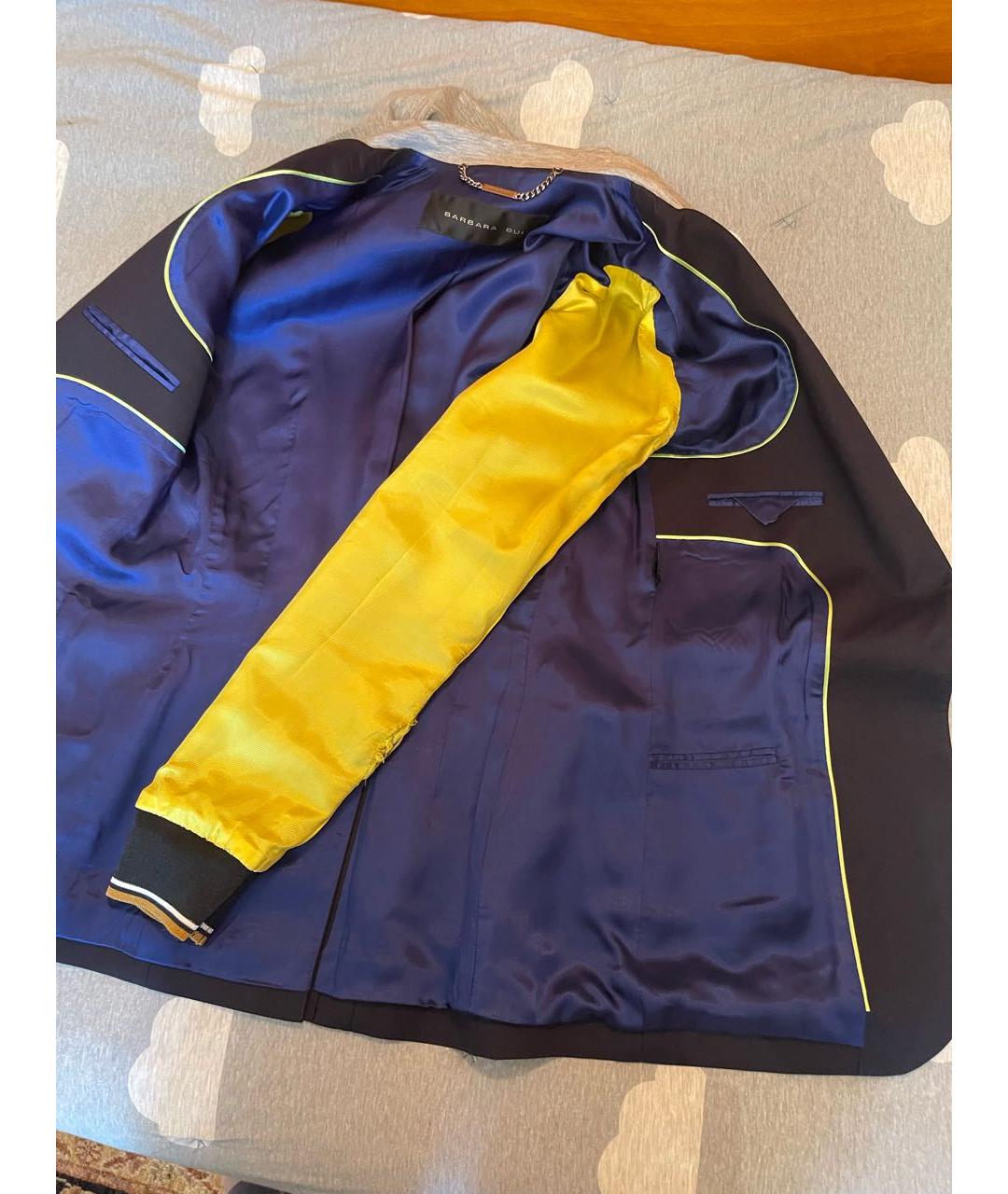 BARBARA BUI Темно-синий хлопковый костюм с брюками, фото 5