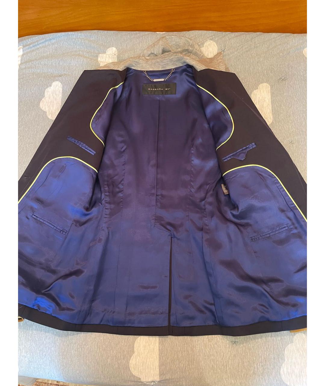 BARBARA BUI Темно-синий хлопковый костюм с брюками, фото 8