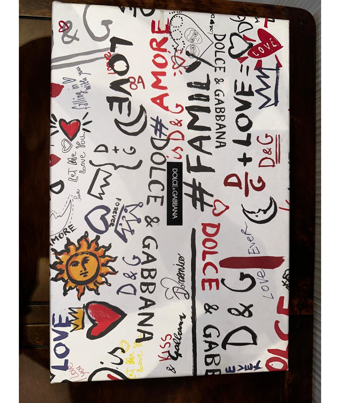 DOLCE&GABBANA Белые кожаные низкие кроссовки / кеды, фото 8