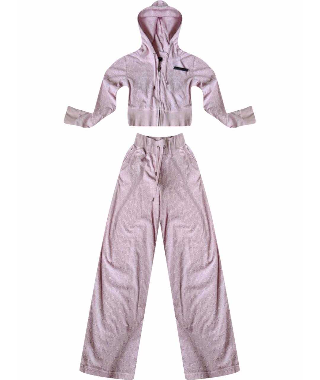 JUICY COUTURE Розовый хлопковый костюм с брюками, фото 1
