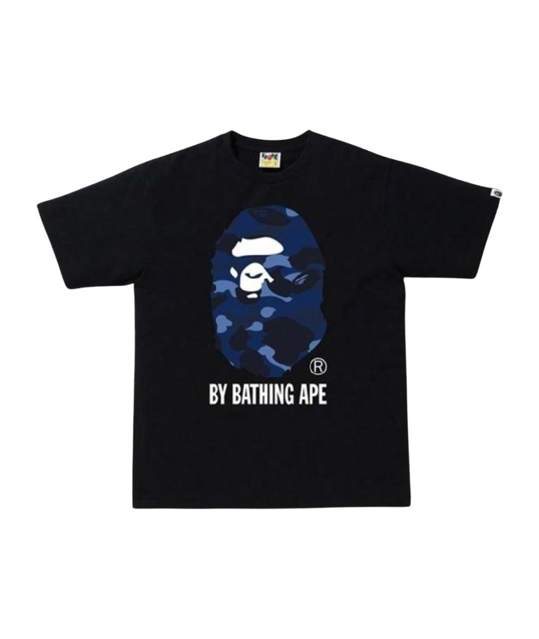 A BATHING APE Черная хлопковая футболка, фото 1