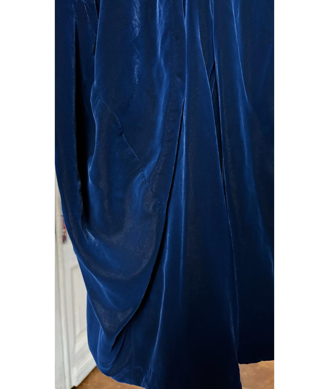 COMME DES GARÇONS Синие бархатные шорты, фото 4