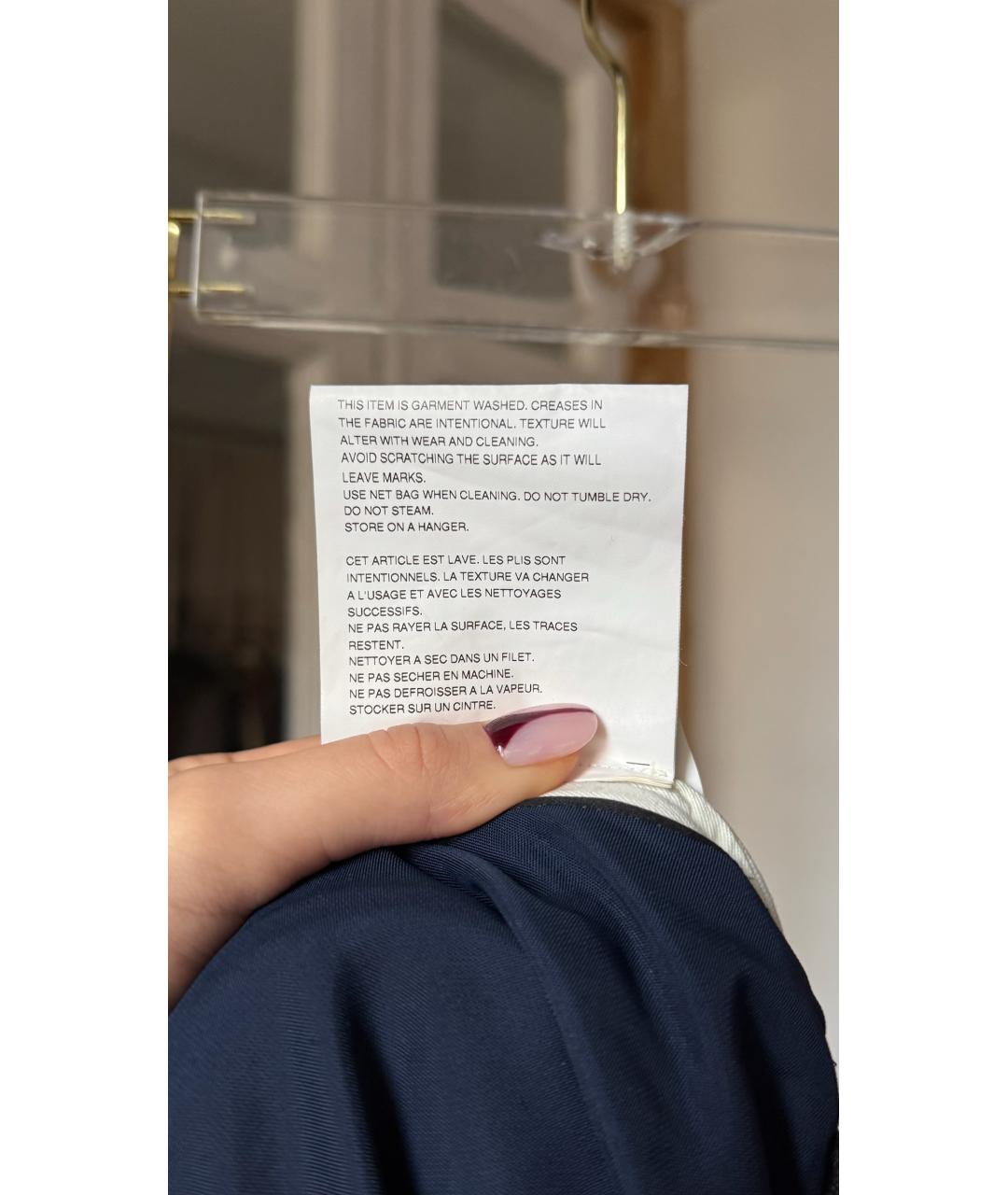 COMME DES GARÇONS Синие бархатные шорты, фото 9