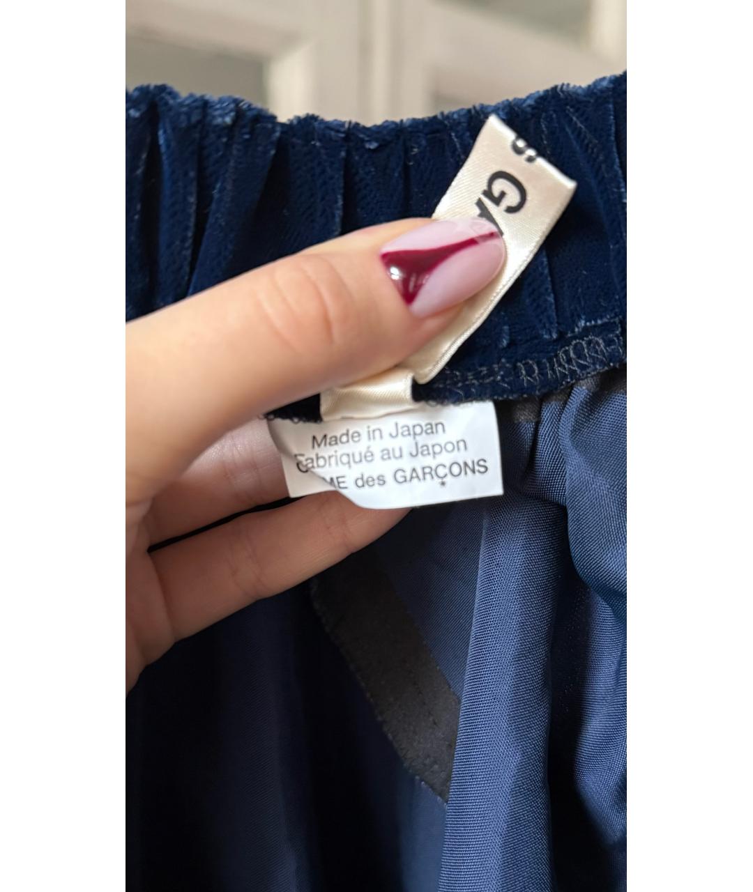 COMME DES GARÇONS Синие бархатные шорты, фото 7