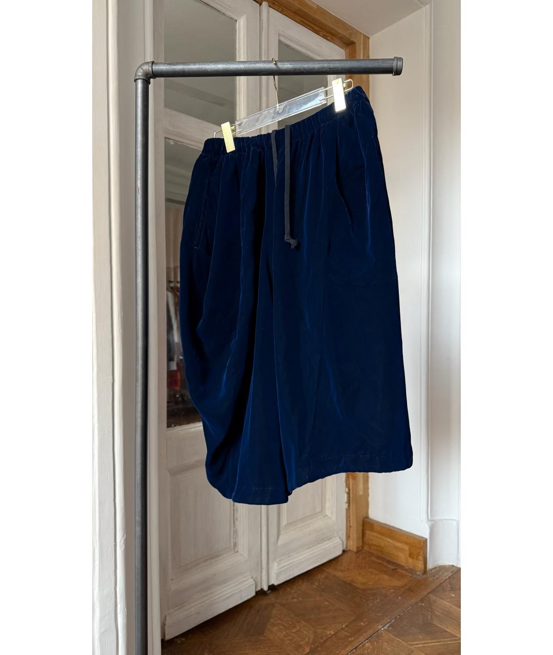 COMME DES GARÇONS Синие бархатные шорты, фото 10