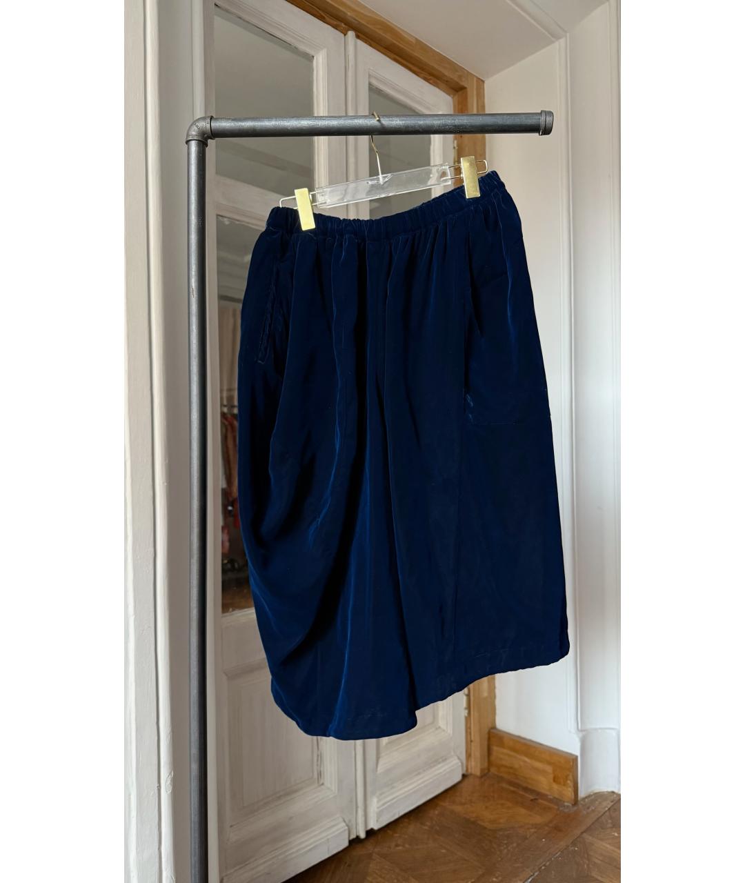 COMME DES GARÇONS Синие бархатные шорты, фото 2