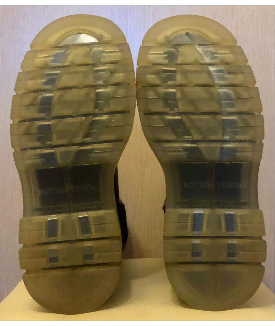 BOTTEGA VENETA Черные кожаные полусапоги, фото 4