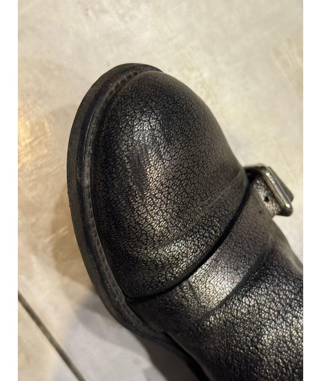 JIMMY CHOO Серебряные кожаные полусапоги, фото 6