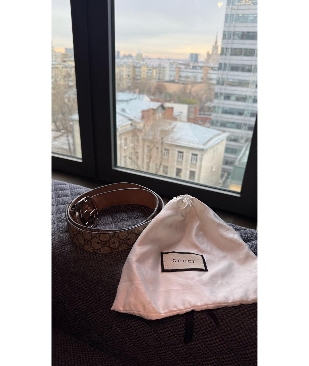 GUCCI Бежевый ремень, фото 4