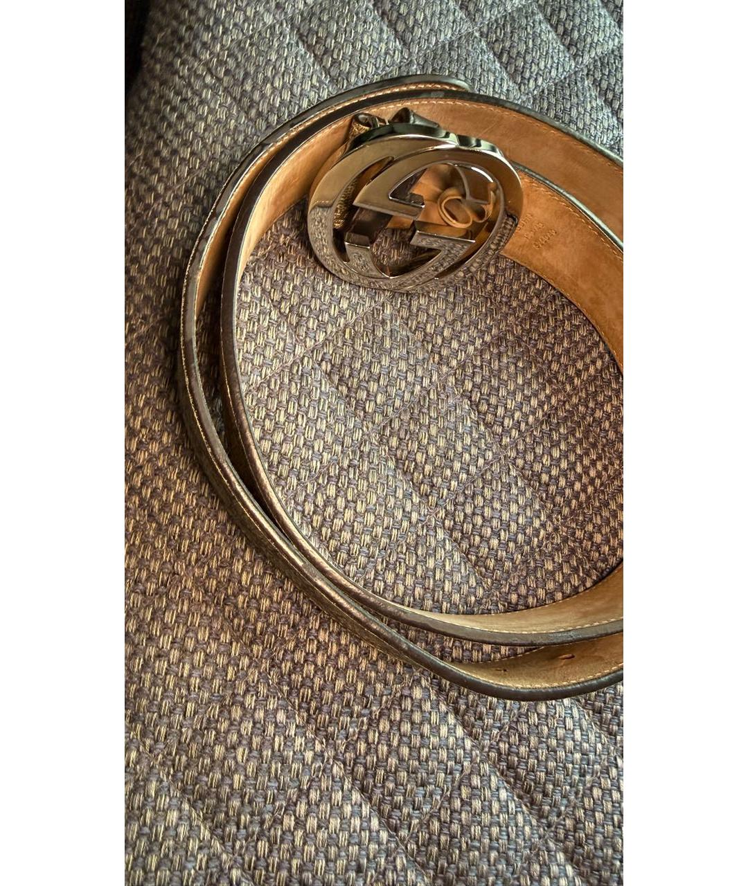 GUCCI Бежевый ремень, фото 6