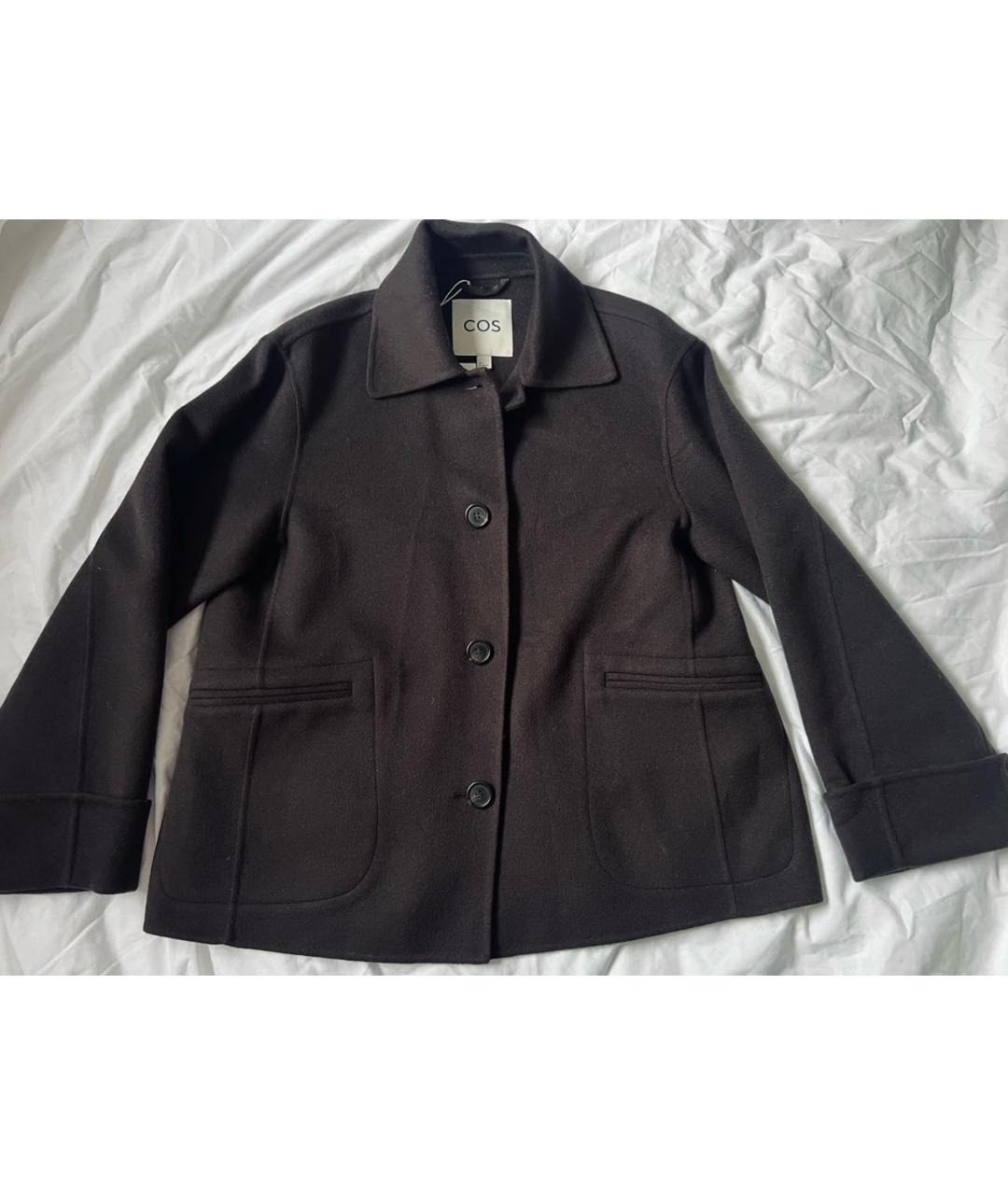 COS Коричневое шерстяное пальто, фото 7