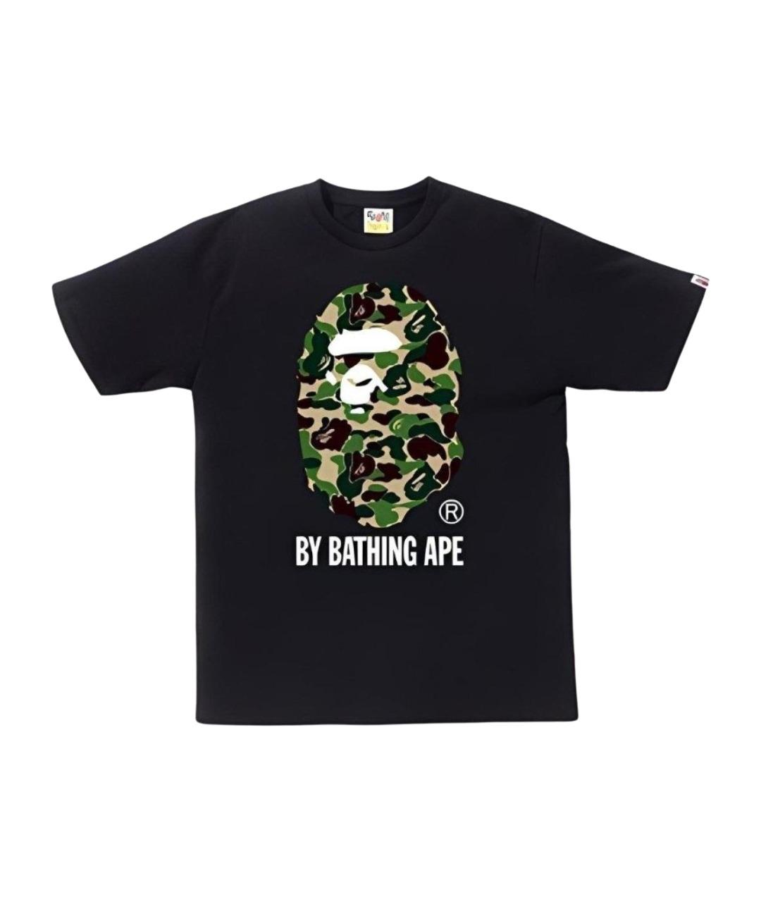 A BATHING APE Черная хлопковая футболка, фото 1