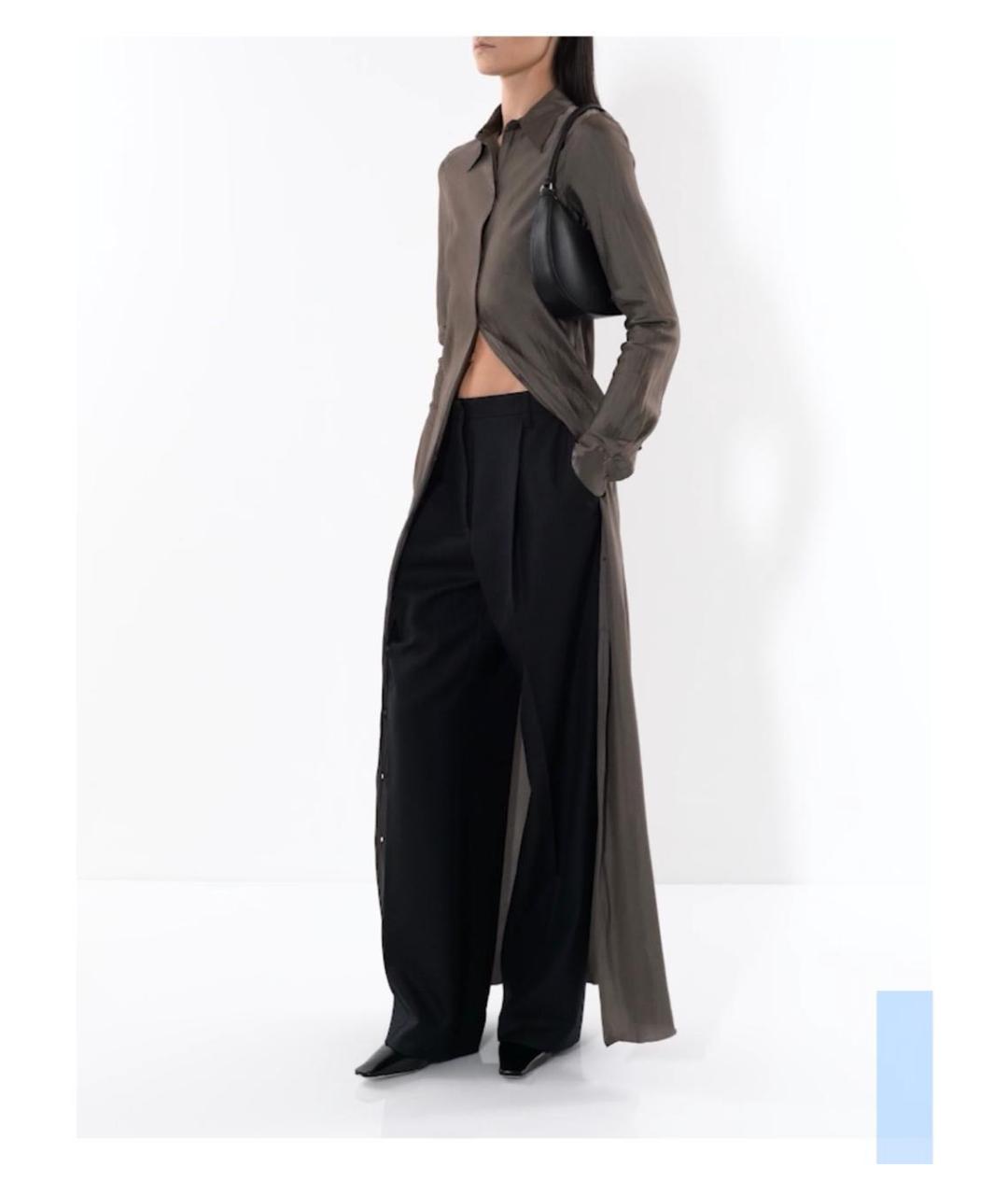 DRIES VAN NOTEN Антрацитовое атласное коктейльное платье, фото 2