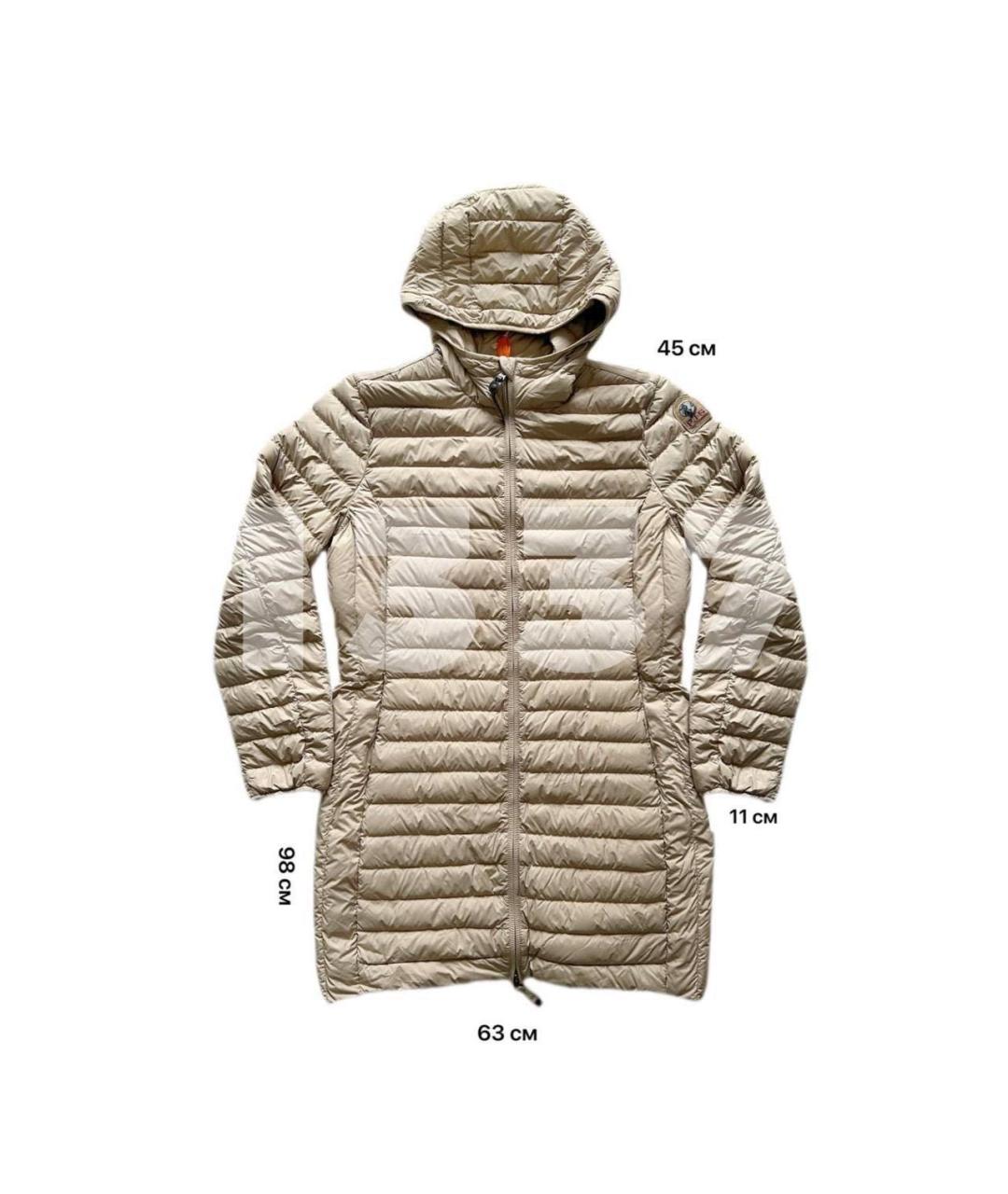 PARAJUMPERS Бежевый полиэстеровый пуховик, фото 2