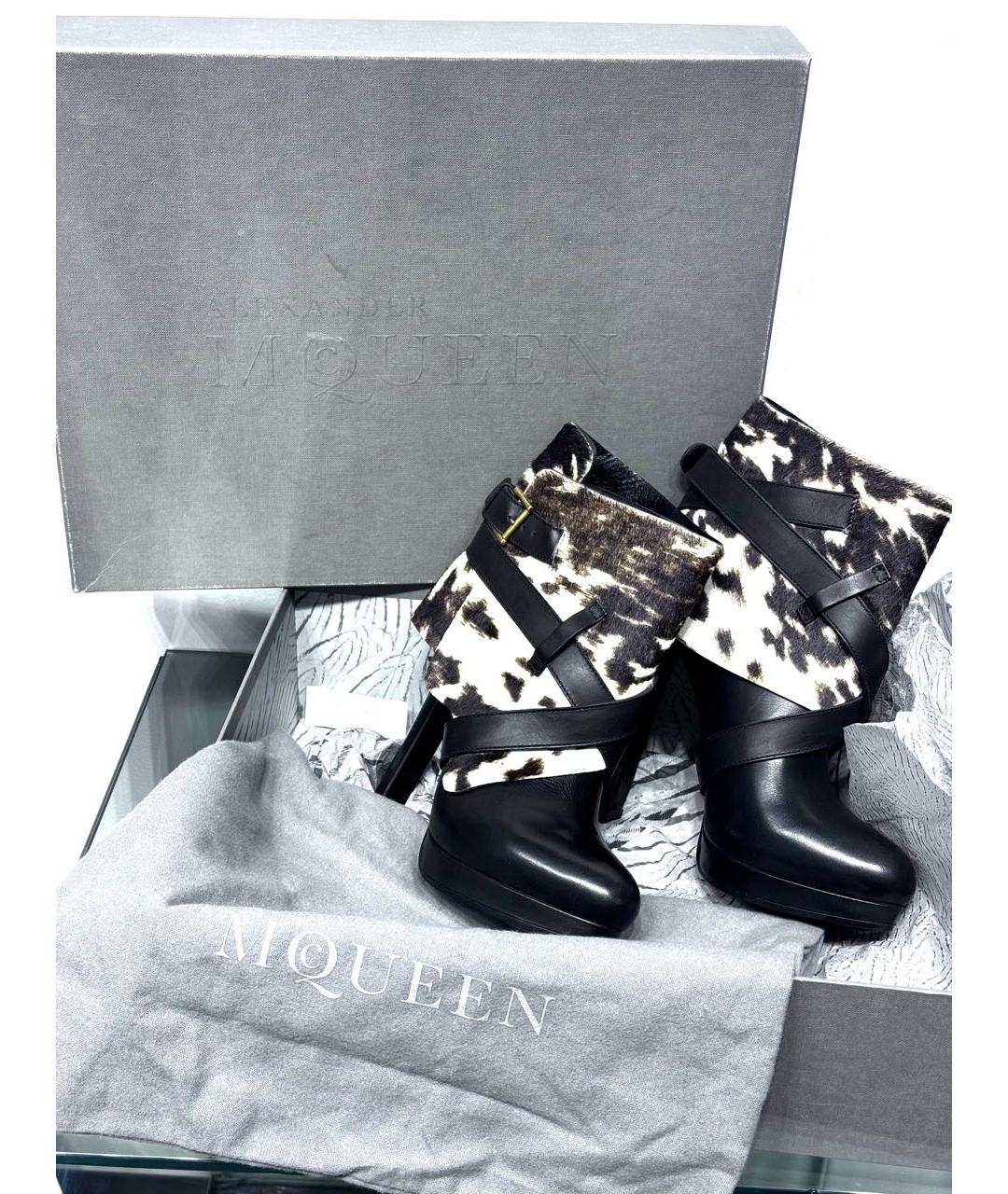 ALEXANDER MCQUEEN Мульти кожаные полусапоги, фото 5