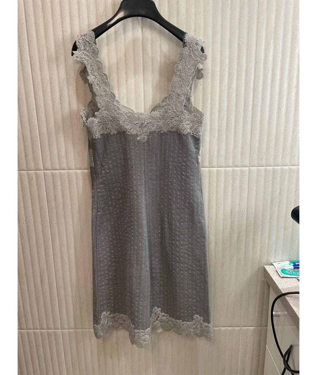 ERMANNO SCERVINO Серый шерстяной сарафан, фото 2