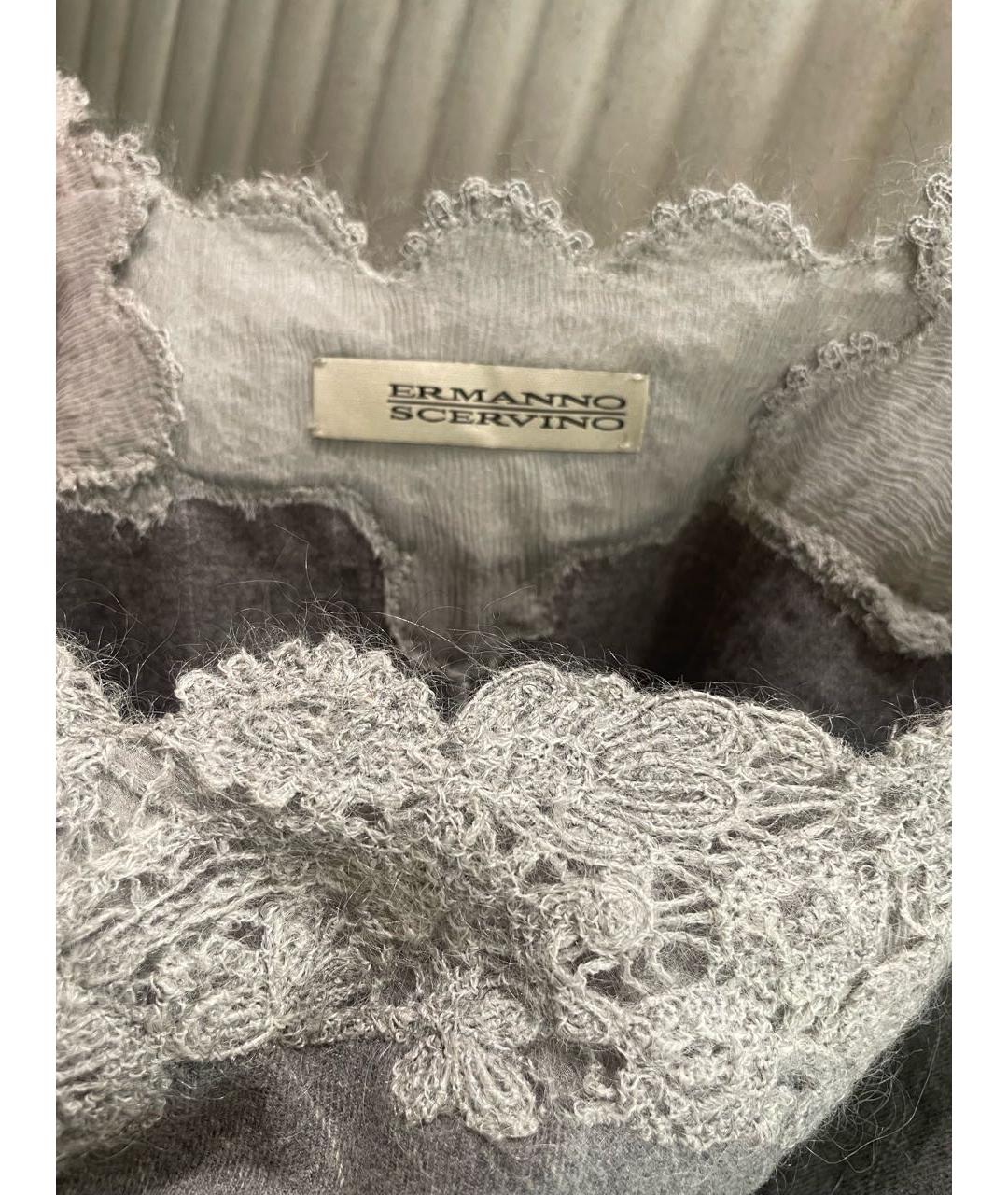 ERMANNO SCERVINO Серый шерстяной сарафан, фото 3