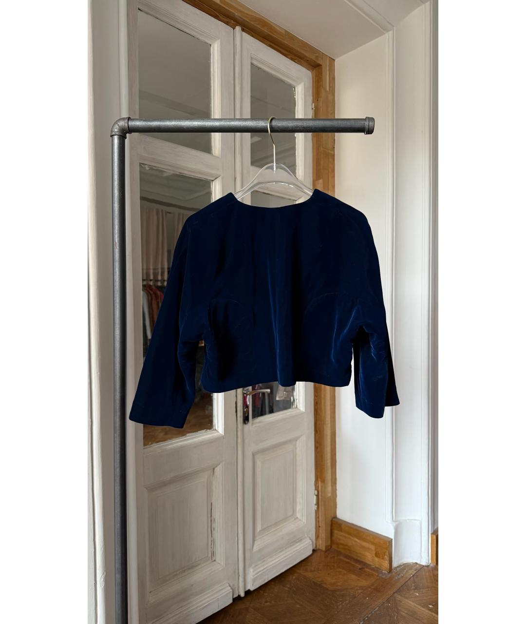 COMME DES GARÇONS Синий бархатный жакет/пиджак, фото 2