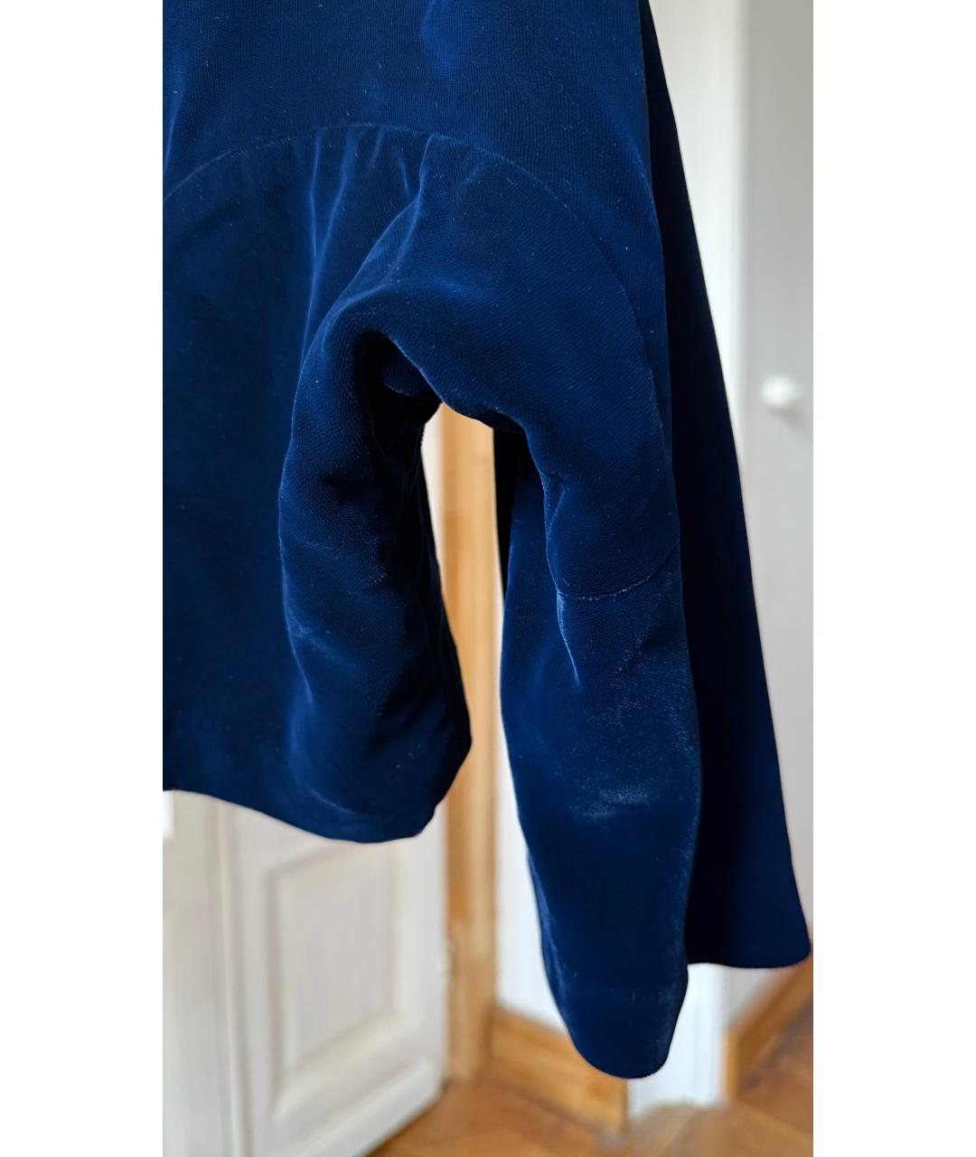 COMME DES GARÇONS Синий бархатный жакет/пиджак, фото 4