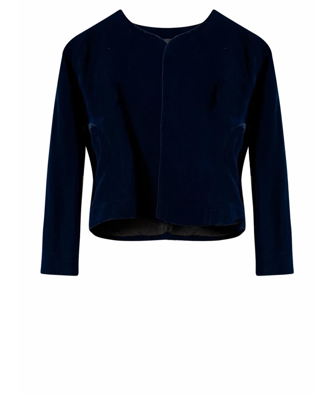 COMME DES GARÇONS Синий бархатный жакет/пиджак, фото 1