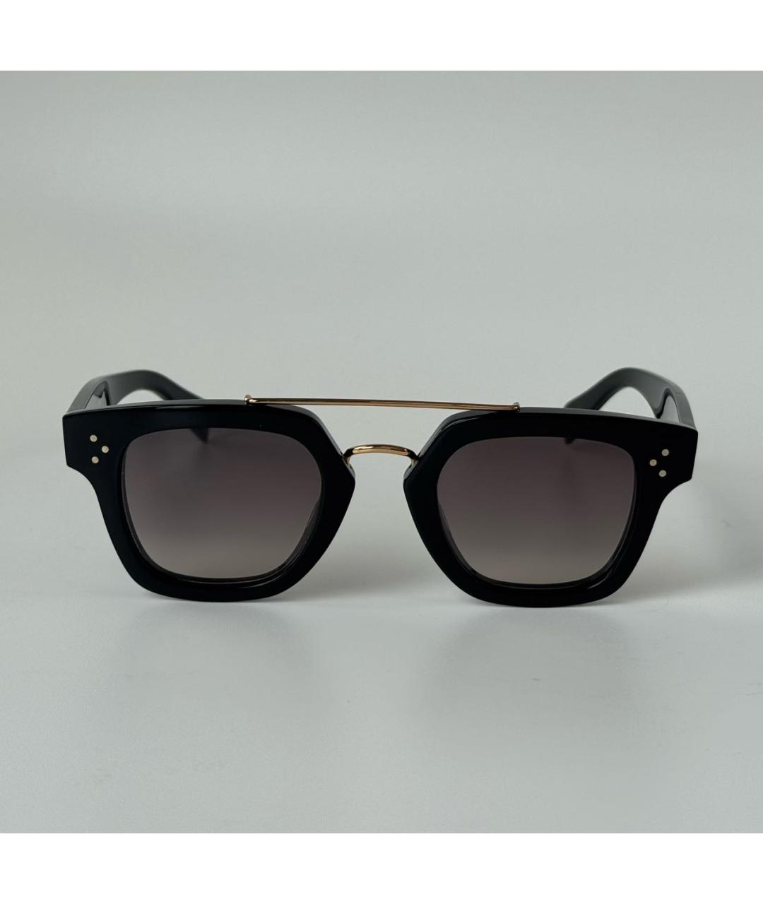 CELINE Черные пластиковые солнцезащитные очки, фото 9