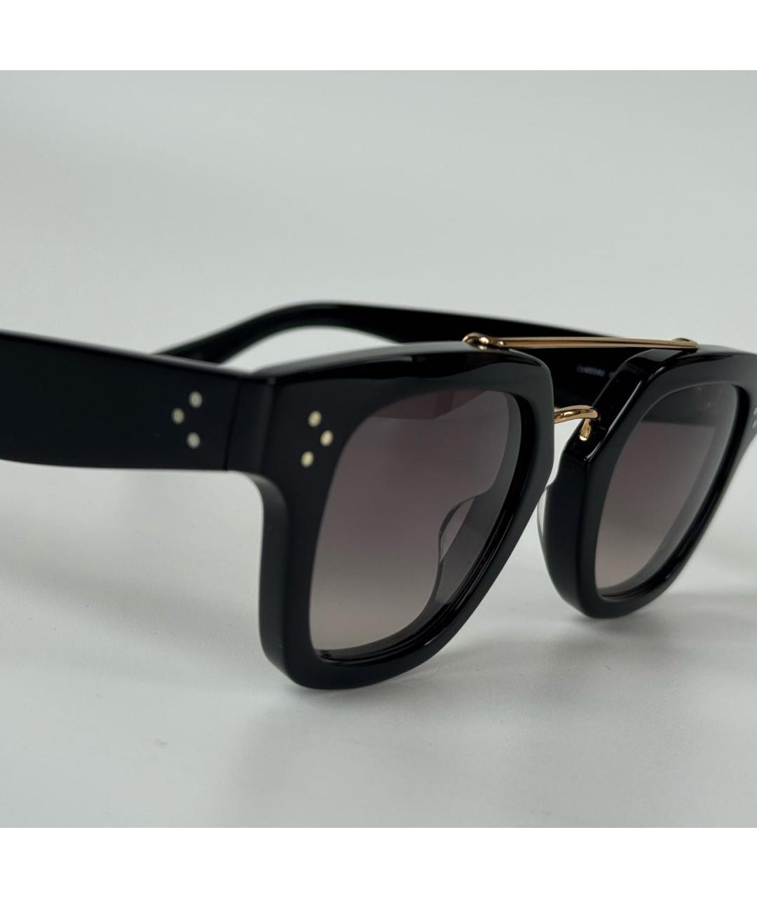 CELINE Черные пластиковые солнцезащитные очки, фото 3