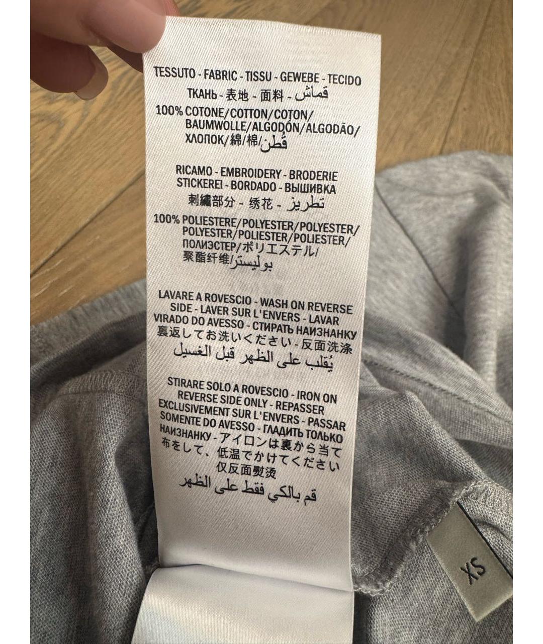 GUCCI Серая хлопковая футболка, фото 5