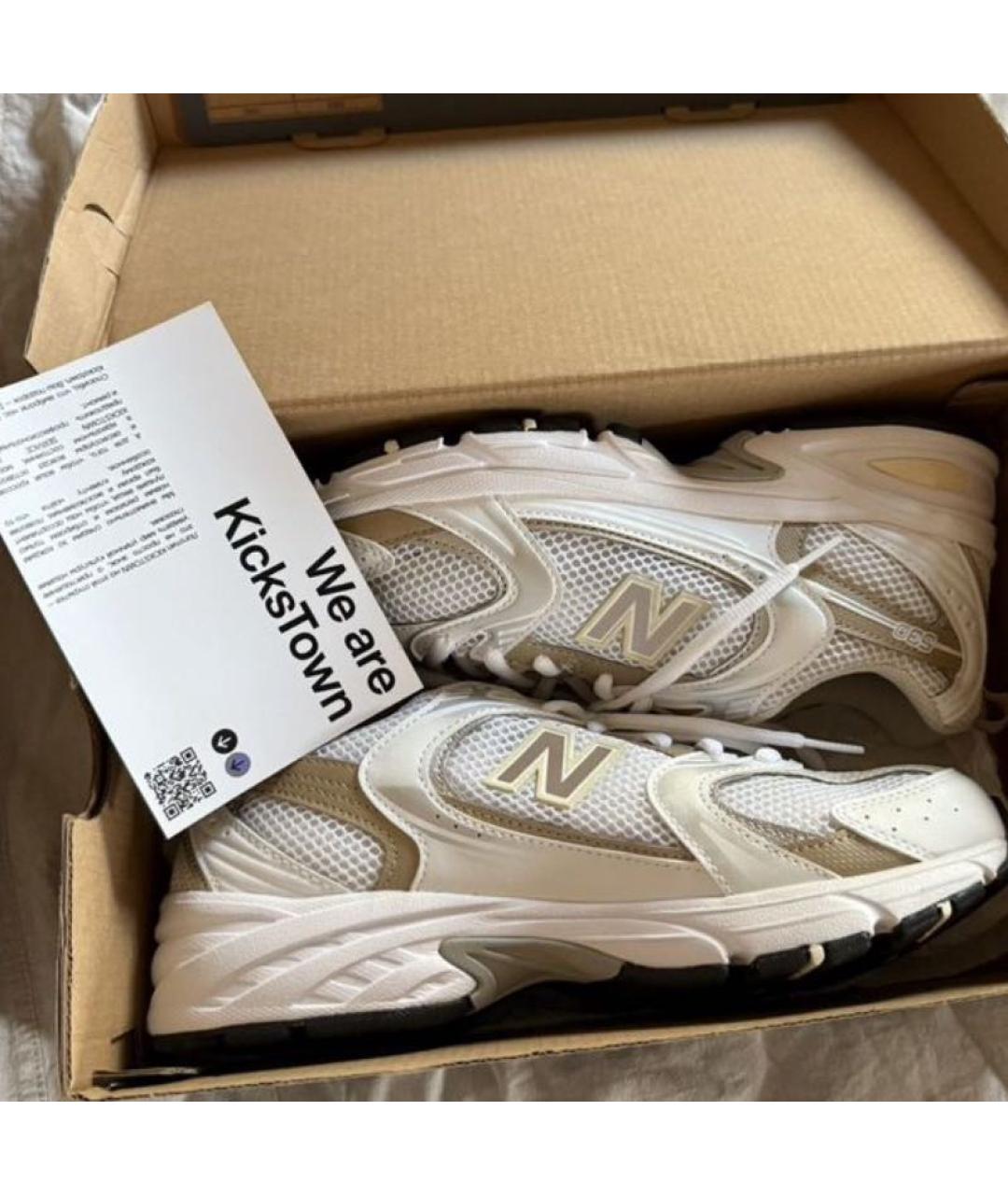 NEW BALANCE Белые текстильные кроссовки, фото 4