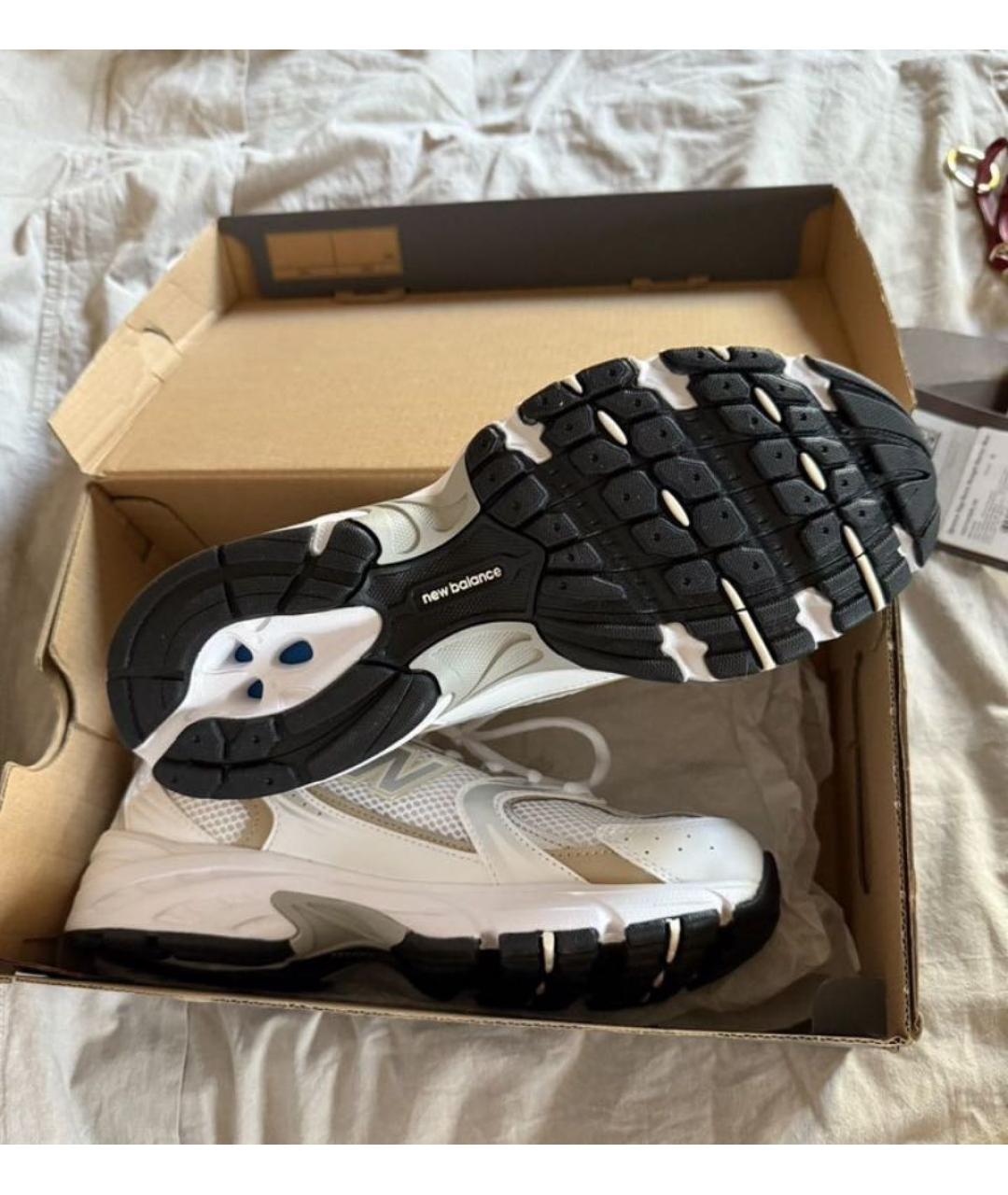 NEW BALANCE Белые текстильные кроссовки, фото 2