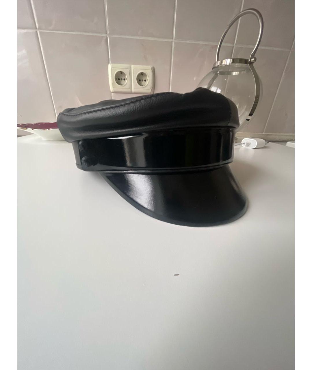 RUSLAN BAGINSKIY Черная кожаная кепка, фото 2