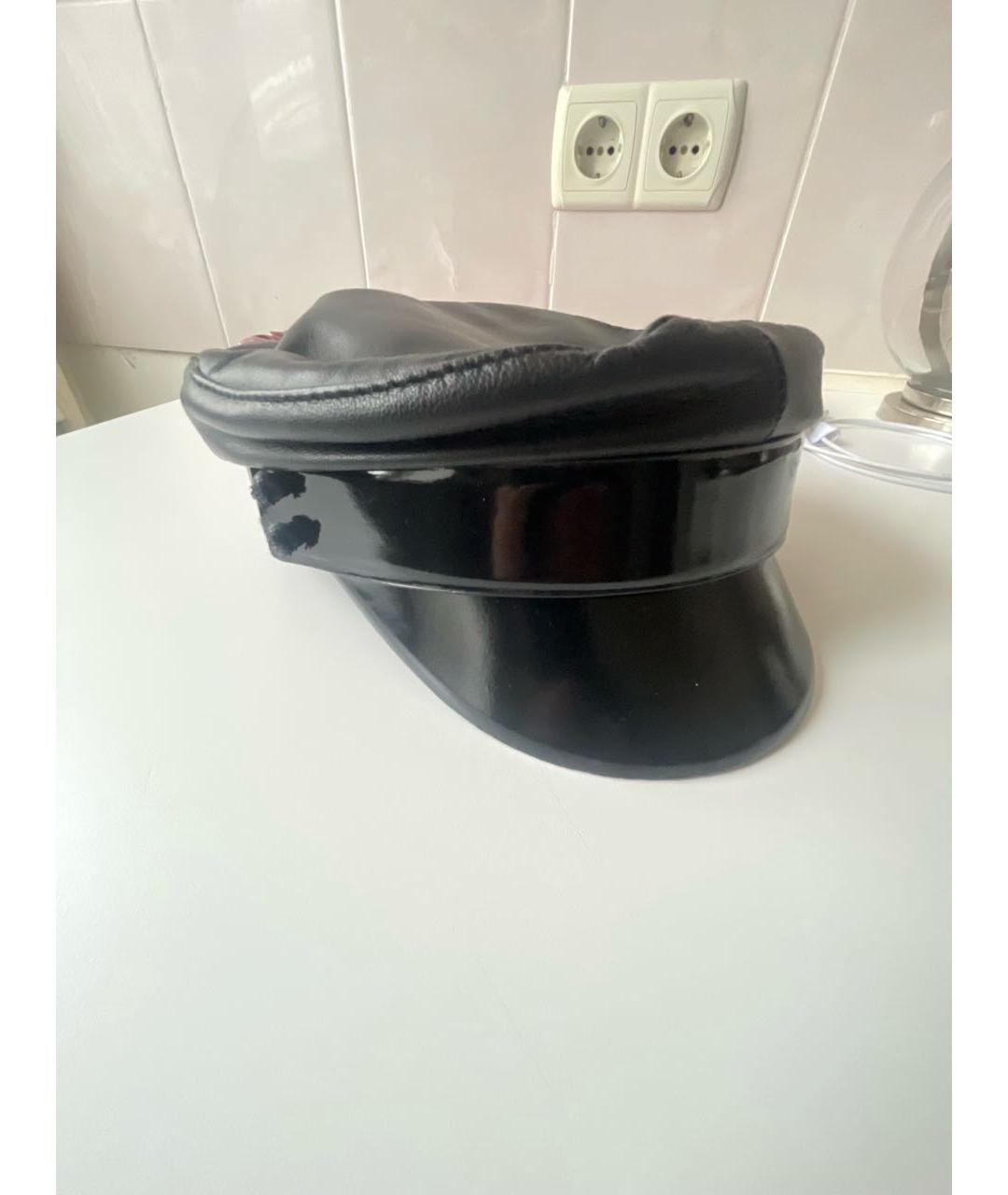 RUSLAN BAGINSKIY Черная кожаная кепка, фото 5