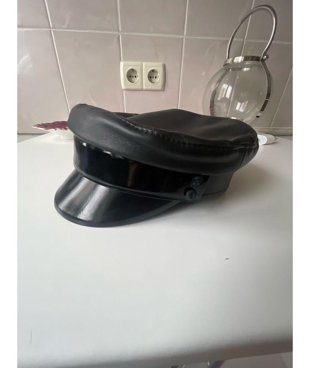 RUSLAN BAGINSKIY Черная кожаная кепка, фото 6