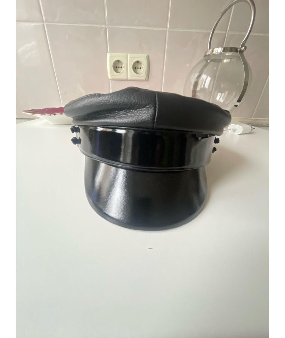 RUSLAN BAGINSKIY Черная кожаная кепка, фото 3