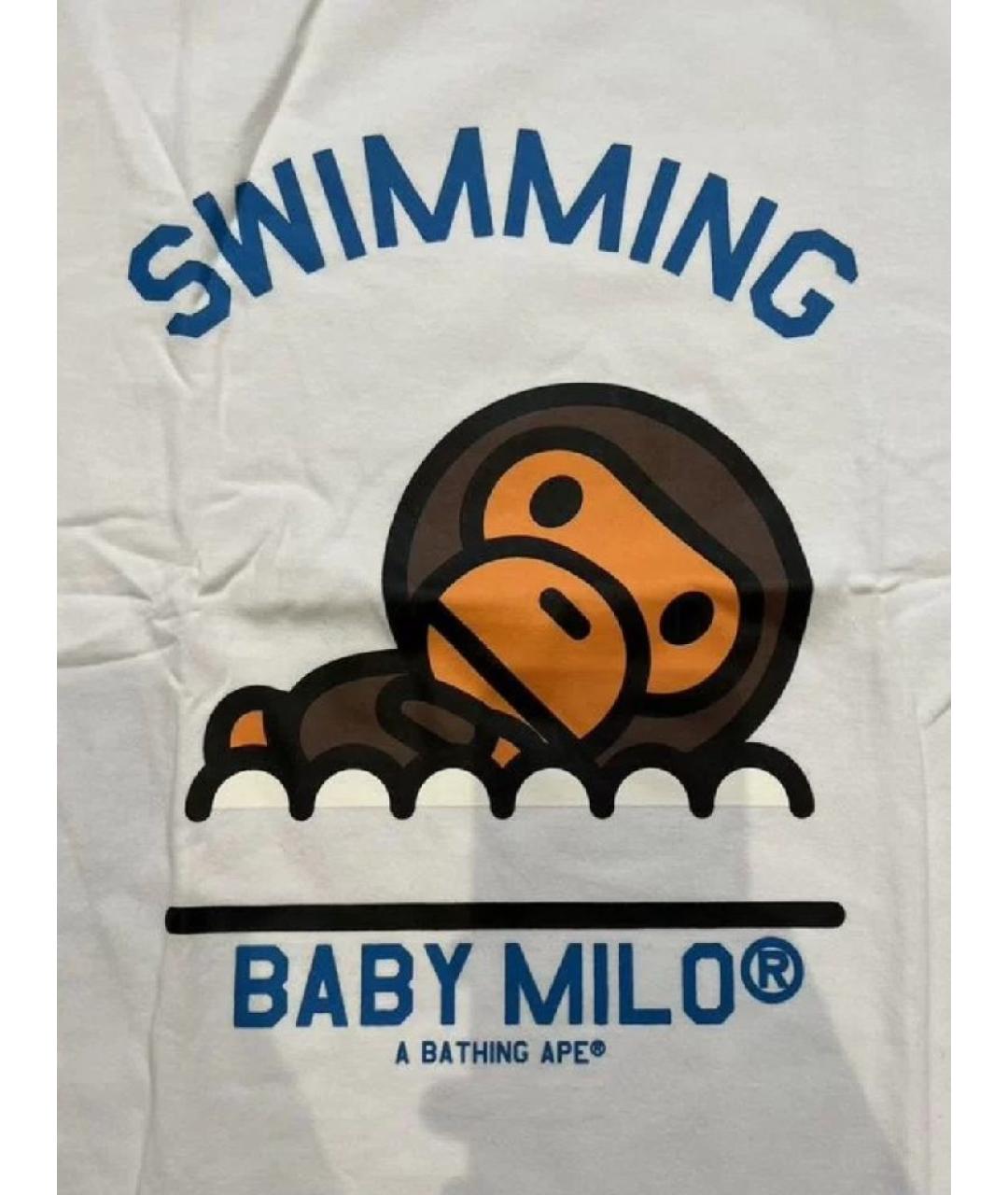 A BATHING APE Белая хлопковая футболка, фото 2