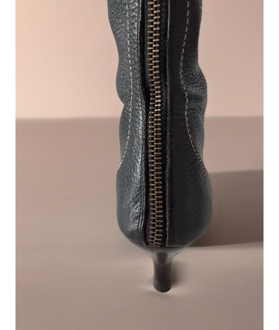 BALLY Черные кожаные сапоги, фото 4