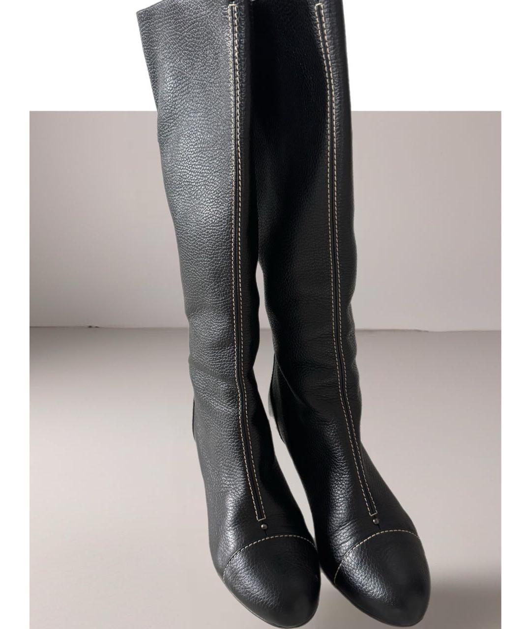 BALLY Черные кожаные сапоги, фото 2