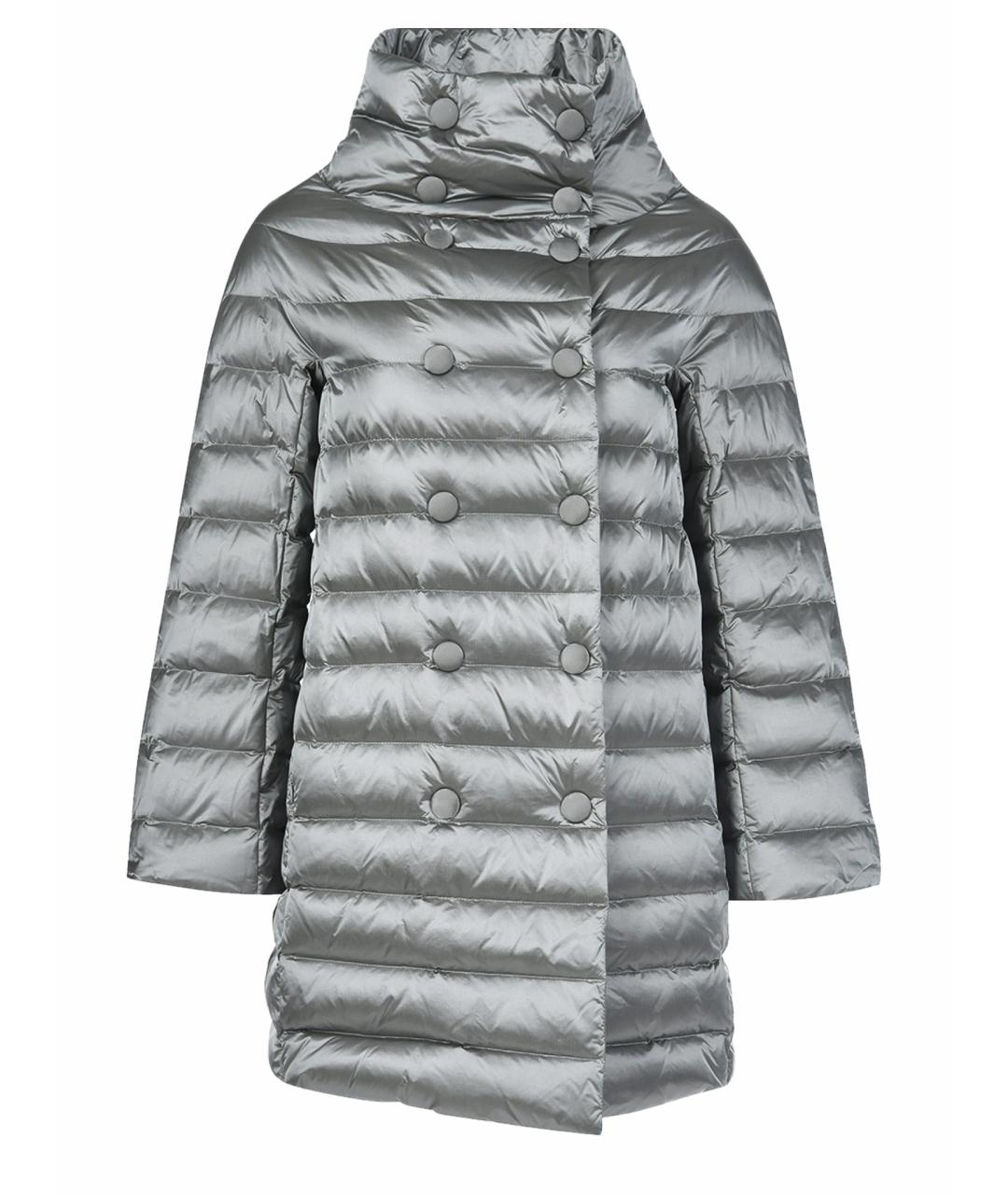 TRUSSARDI JEANS Серый полиамидовый пуховик, фото 1