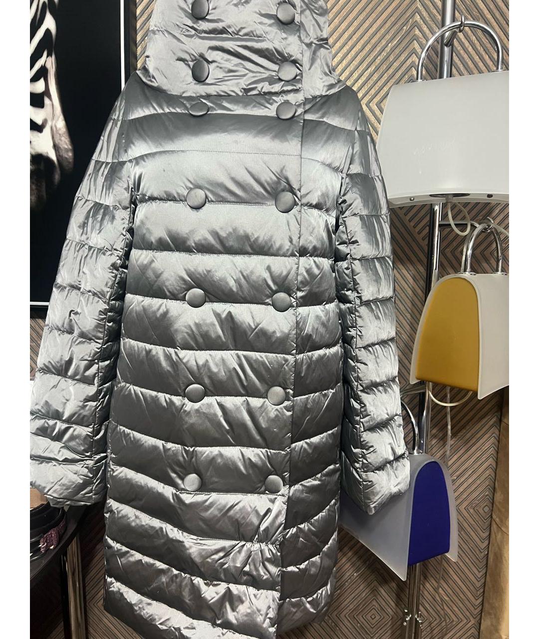 TRUSSARDI JEANS Серый полиамидовый пуховик, фото 8