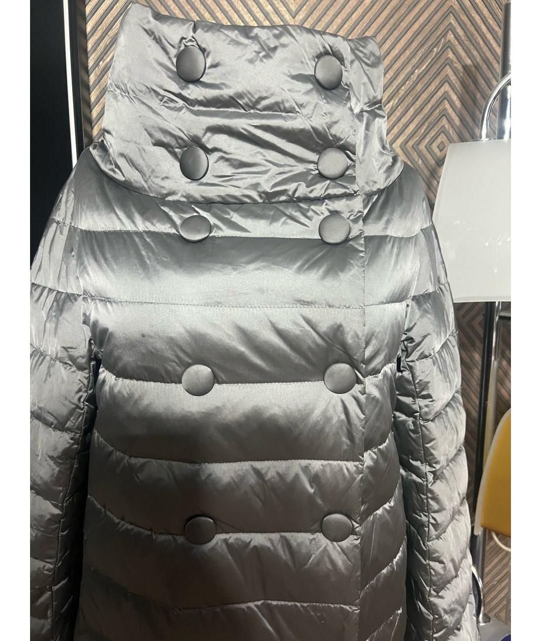 TRUSSARDI JEANS Серый полиамидовый пуховик, фото 4