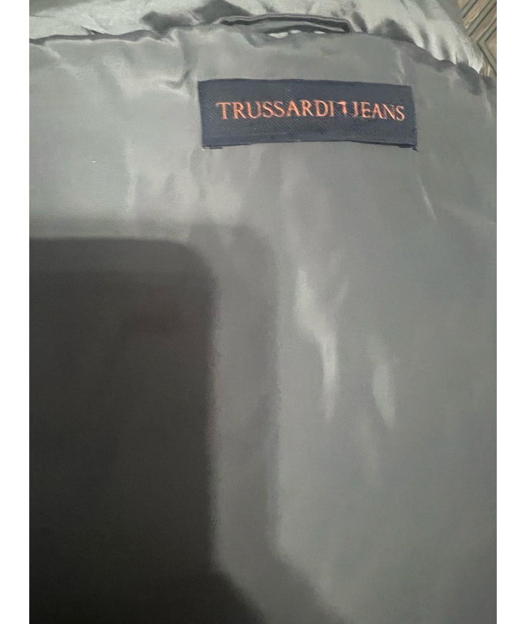 TRUSSARDI JEANS Серый полиамидовый пуховик, фото 7