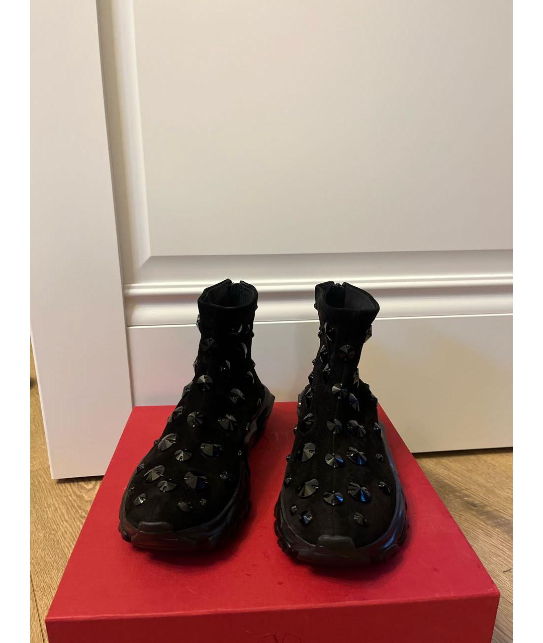 VALENTINO Черные замшевые ботинки, фото 2