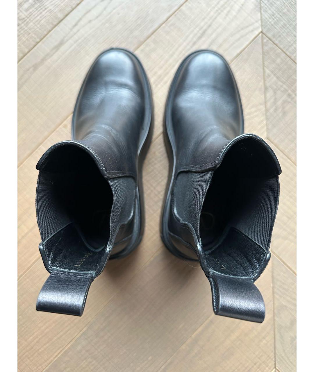 VALENTINO Черные кожаные полусапоги, фото 3