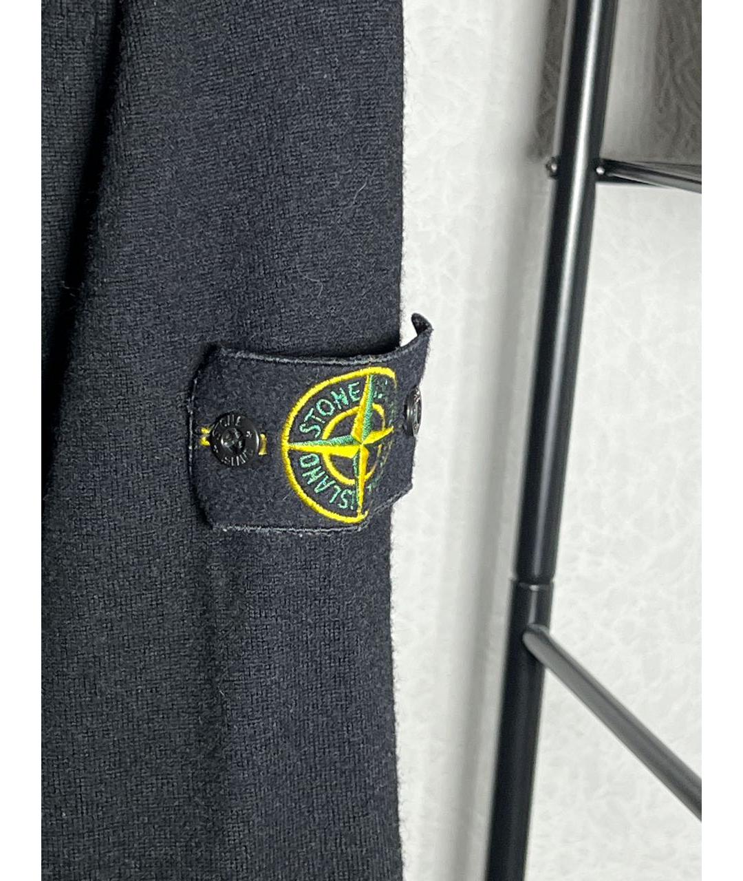 STONE ISLAND Черный шерстяной джемпер / свитер, фото 3