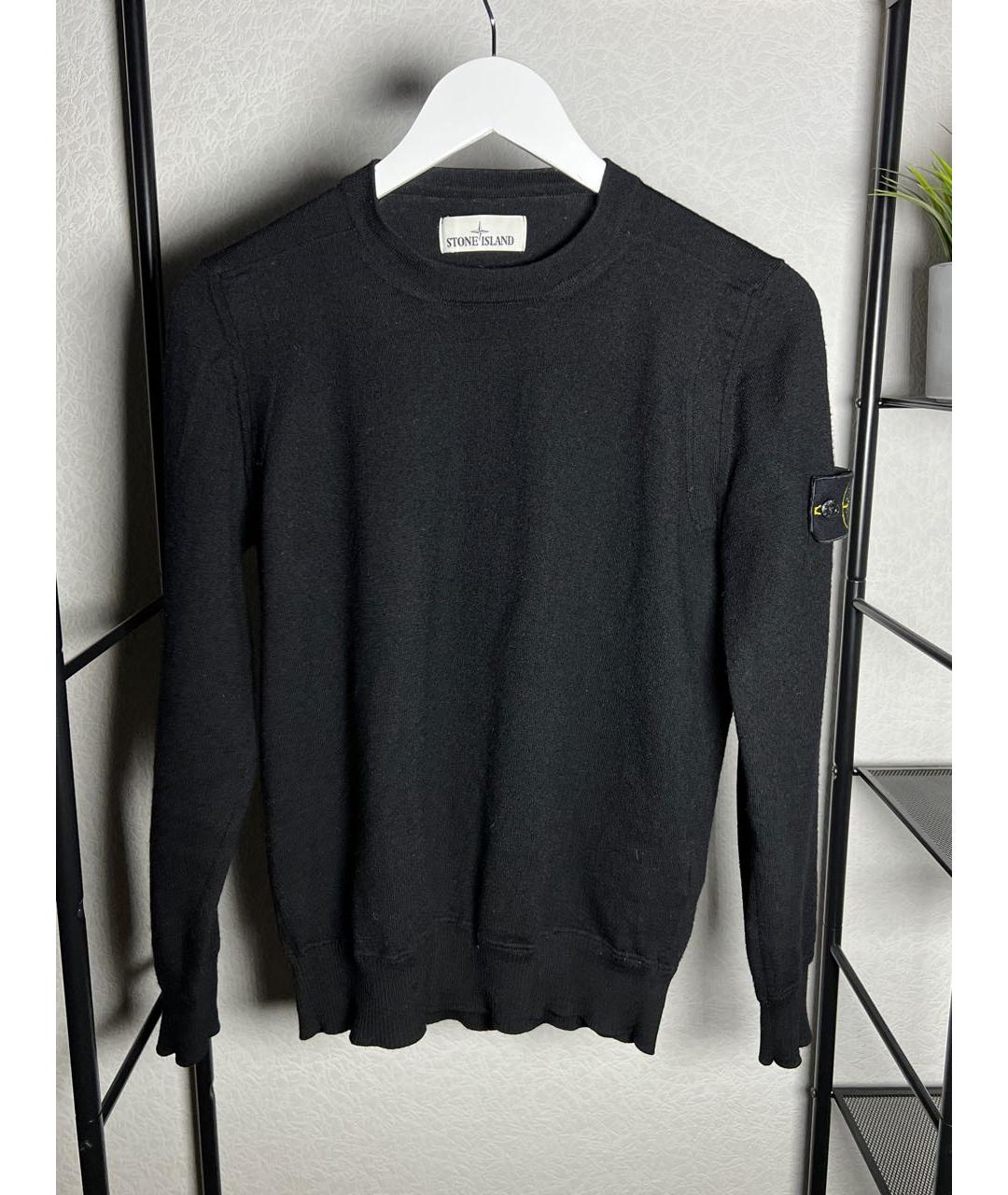 STONE ISLAND Черный шерстяной джемпер / свитер, фото 5