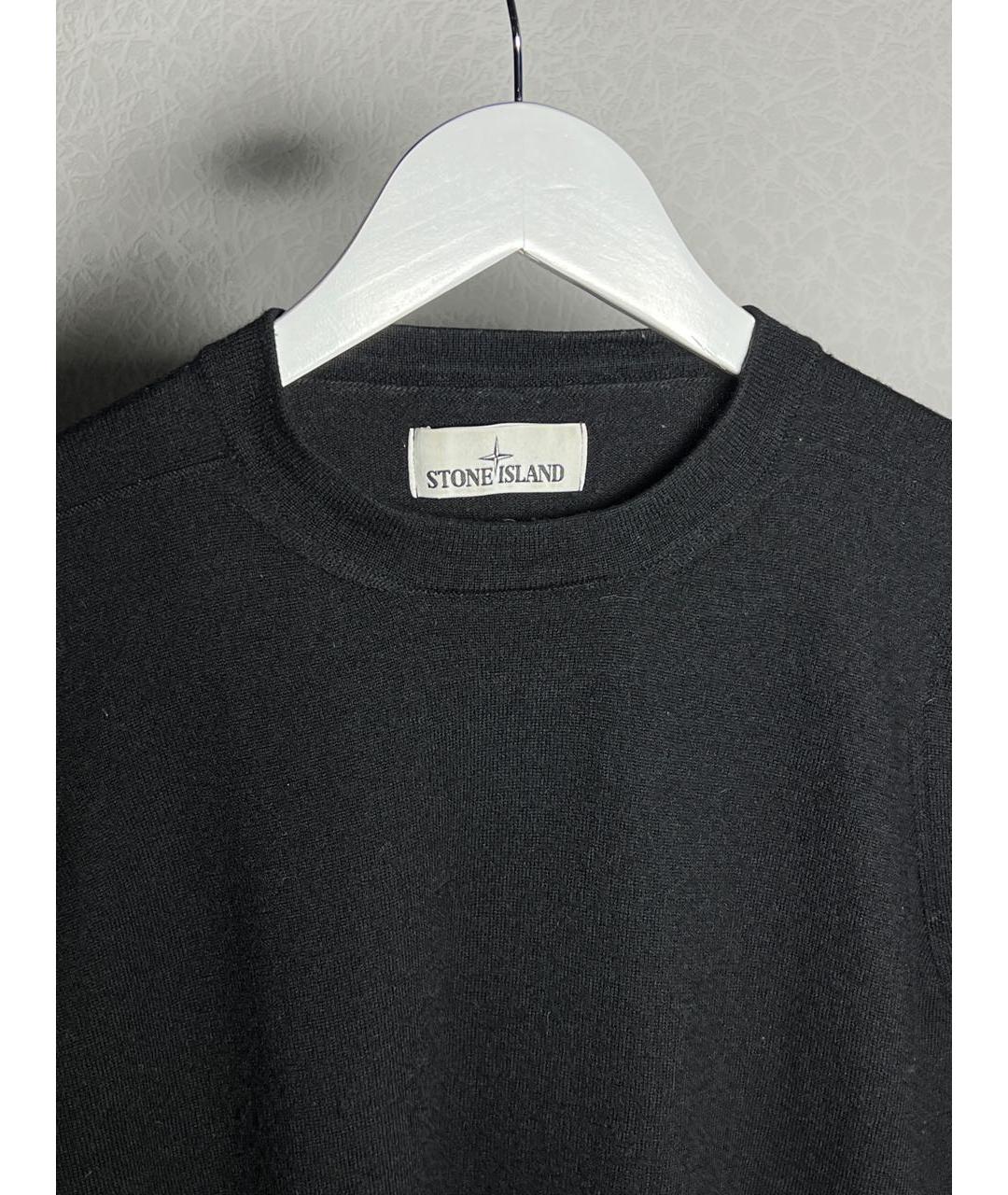 STONE ISLAND Черный шерстяной джемпер / свитер, фото 2