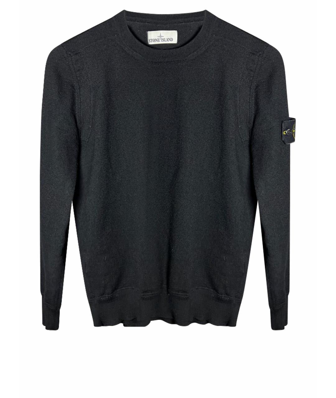 STONE ISLAND Черный шерстяной джемпер / свитер, фото 1