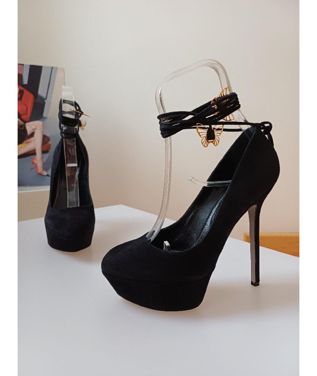 SERGIO ROSSI Черные замшевые туфли, фото 4